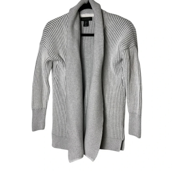 TAHARI cardigan,women M. , cotton blend,thick chunky knit,open front,classy,warm - Picture 1 of 15